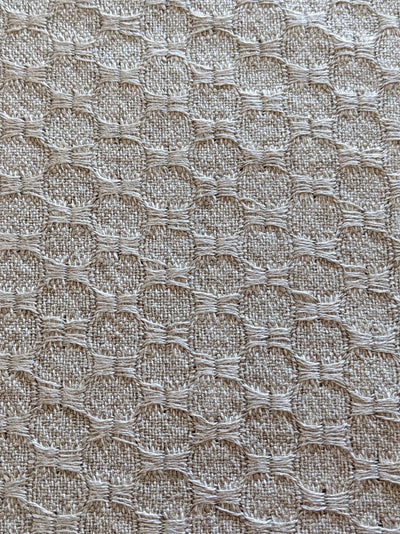 Lustrous Linen Runner undyed linen  - Natural Fabrics by Lesley LaHave Weaving Studio